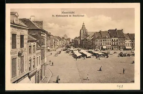 AK Maastricht, St. Mathiaskerk en Boschstraat