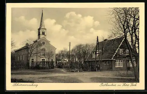 AK Schiermonnikoog, Postkantoor en Herv. Kerk