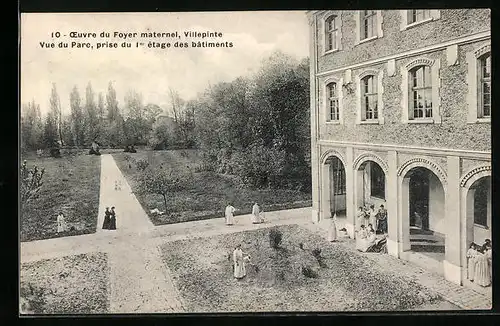 AK Villepinte, Aeuvre du Foyer maternel, Vue du Parc, prise du 1er etage des batiments