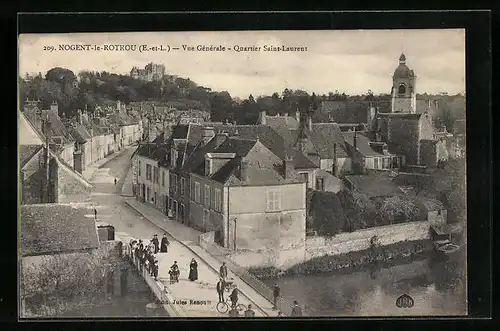 AK Nogent-le-Rotrou, Vue Generale, Quartier Saint-Laurent