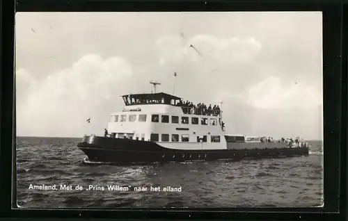 AK Ameland, Met de Prins Willem naar het eiland