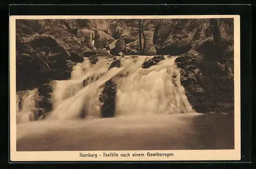 AK Ilsenburg, Ilsefälle nach einem Gewitterregen