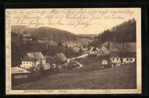 AK Schmiedeberg / Erzgeb., Partie im Pöbelthal