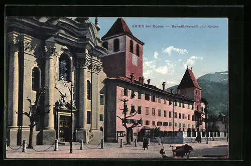 AK Gries bei Bozen, Benediktinerstift und Kirche