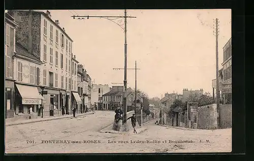 AK Fontenay-aux-Roses, Les rue Ledru-Rollin et Boucicaut