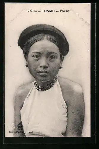 AK Tonkin, Femme, Vietnamesisches Mädchen mit traditionellem Schmuck