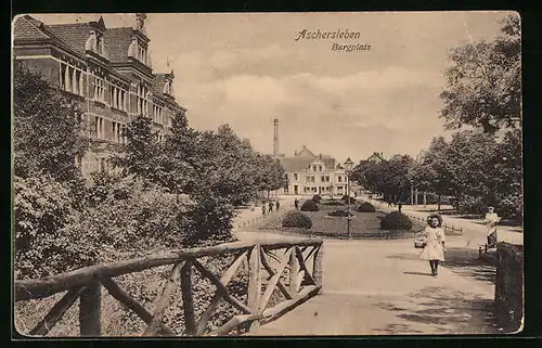 AK Aschersleben, Blick gegen Burgplatz