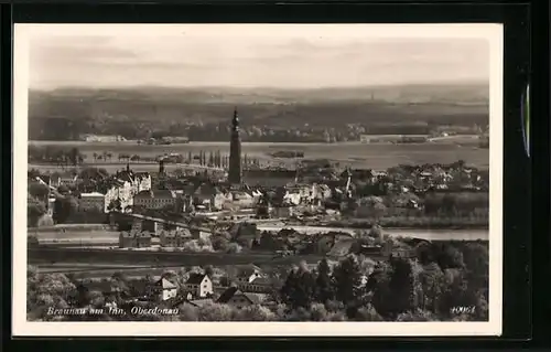 AK Braunau am Inn /Oberdonau, Teilansicht mit Brücke