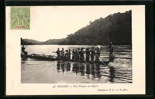 AK Ogooué, Une Pirogue au départ