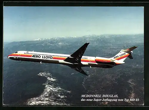 AK Flugzeug Mc Donnell Douglas MD-83 am Himmel, Aero Lloyd