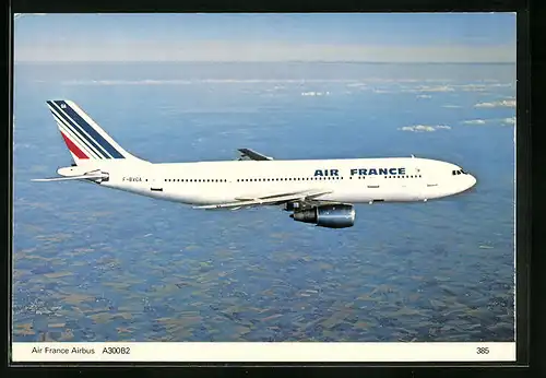 AK Flugzeug Airbus A300B2 der Air France im Flug