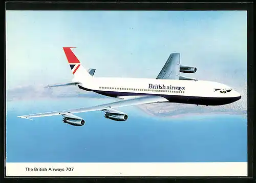 AK Flugzeug The British Airways 707 in der Luft