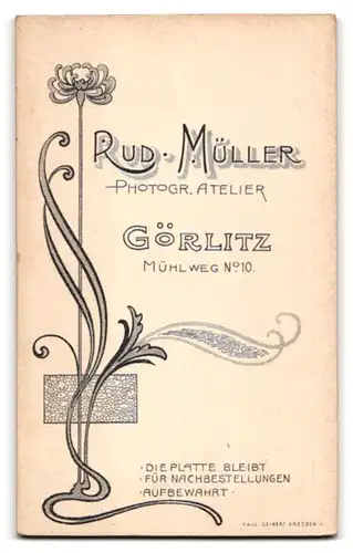 Fotografie Rud. Müller, Görlitz, Mühlweg 10, Knabe mit Igelfrisur