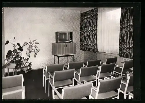 AK Malchow /Meckl., Ferienheim Hans Kahle - Fernsehraum