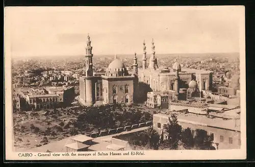 AK Cairo, General view with the mosques of Sultan Hassan and El-Rifai