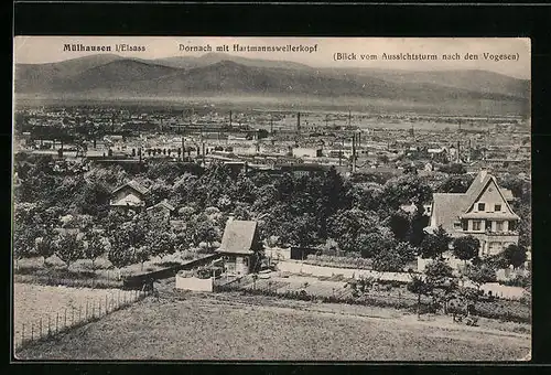 AK Mülhausen, Gesamtansicht mit Blick auf Dornach