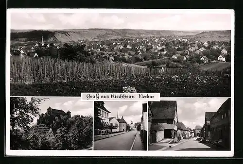 AK Kirchheim / Neckar, verschiedene Teil- und Gesamtansichten, Schloss