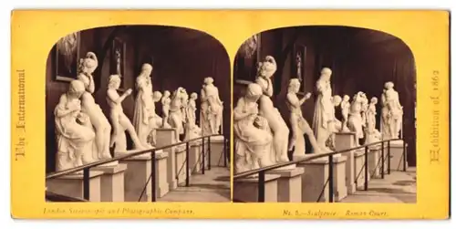 Stereo-Fotografie London Stereoscopic and Photog. Co., London, Ausstellung 1862, Sculpture, Roman Court