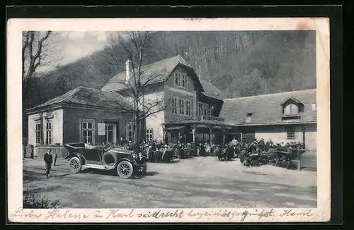 AK Weidlingbach, Karl Wunschs Cafe-Restaurant z. Schiessstätte Weidlingbach