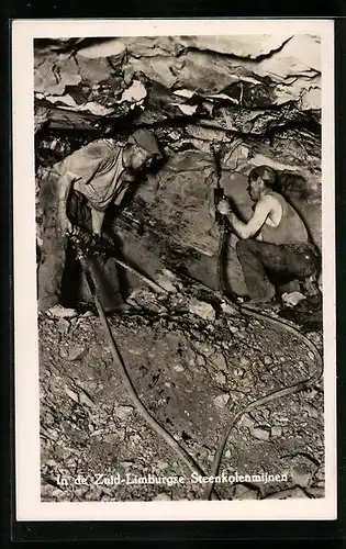 AK Limburg, In de Zuid-Limburgse Steenkolenmijnen, Arbeiter in der Mine, Kohle