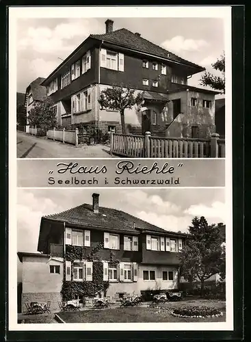 AK Seelbach /Schw., Hotel und Weinstube Haus Riehle, Garten