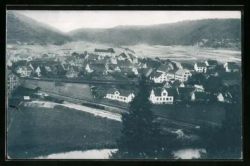 AK Immendingen, Ortsansicht mit Blick vom Donauufer