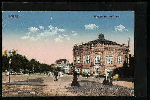 AK Leipzig, Rossplatz mit Panoramagebäude