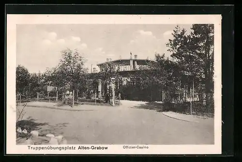 AK Alten-Grabow, Offizier-Kasino auf dem Truppenübungsplatz