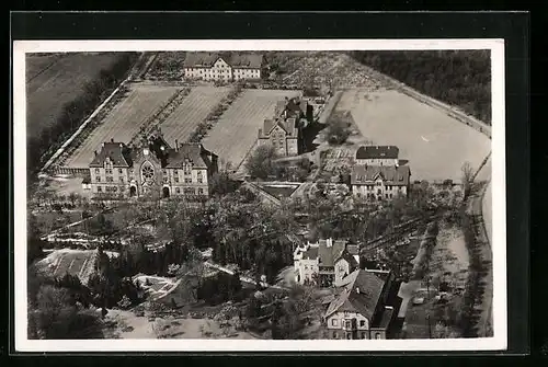 AK Friedensau b. Magdeburg, Teilansicht aus der Vogelschau