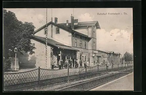 AK Fröttstädt, Bahnhof von der Gleisseite