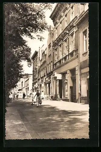 AK Wittenberge, Läden in der Bahnhofstrasse