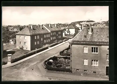 AK Hartha /Kr. Döbeln, Gabelsberger Strasse aus der Vogelschau