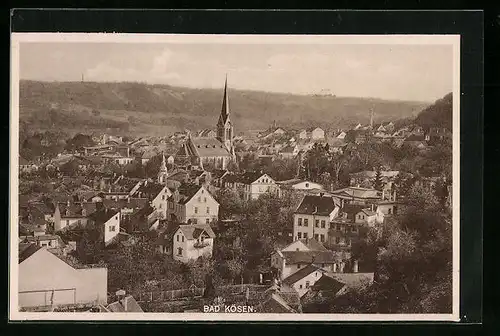 AK Bad Kösen, Ortsansicht mit Kirche