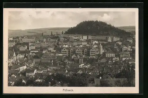 AK Pössneck i. Th., Ortsansicht mit Umland