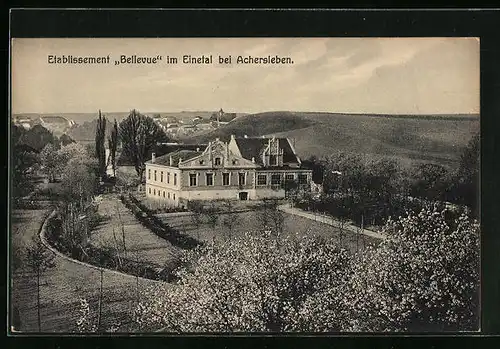 AK Aschersleben, Gasthaus Bellevue im Einetal