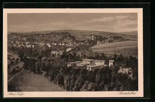 AK Bad Sulza, Panorama mit Kinderheilbad