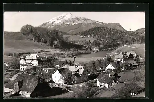 AK Wienerbruck, Totale mit Gebirgswand