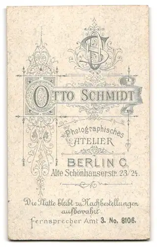 Fotografie Otto Schmidt, Berlin, Alte Schönhauserstr. 23 /24, Junger Knabe im Anzug