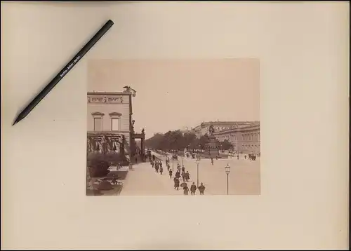 Fotografie F. Albert - Artist. Photographische Gesellschaft Berlin, Ansicht Berlin, Unter den Linden, Altes Palais 1887