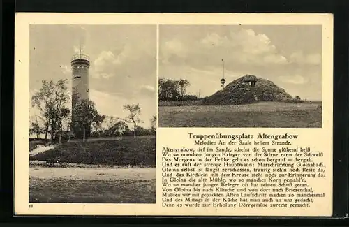 AK Altengrabow, Truppenübungsplatz, Turm, Hügel