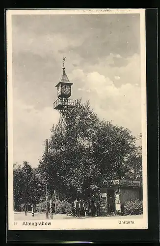 AK Altengrabow, Uhrenturm mit Kiosk