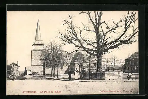 AK Avesnelles, La Place et l`Eglise