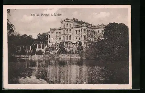 AK Putbus a. Rügen, Blick zum Schloss