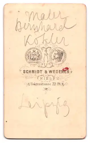 Fotografie Schmidt & Wegener, Kiel, Holstenstr. 22, junger Leipziger Maler Bernhard Kähler