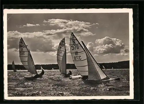 AK Segelboote auf dem See