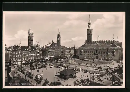 AK Kobenhavn, Raadhuspladsen, Strassenbahn