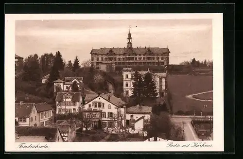 AK Friedrichroda i. Thür., Ortspartie am Kurhaus