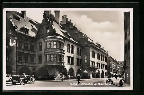 AK München, Strasse am Hofbräuhaus