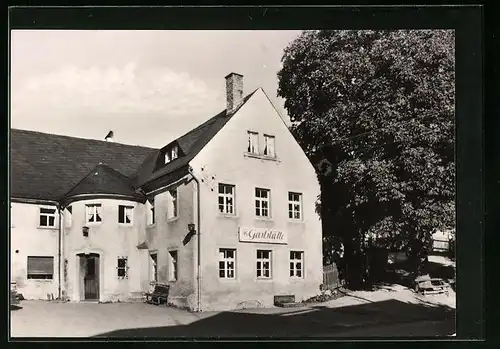 AK Frauenstein /Erzgebirge, Konsum-Gaststätte mit Strassenpartie