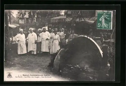 AK Saint-Germain-en-Laye, La Forêt, La Fête des Loges, Les Cuisines